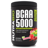 NutraBio BCAA 5000 Powder - Vegan Fermented BCAAs - Supports Lean Muscle Growth, Recovery, Endurance - Zero Fat, Sugar, and Carbs - Watermelon