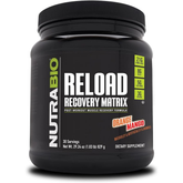 NutraBio Reload - Powerful Muscular Recovery Formula - Post-Workout Supplement - 3G Creatine - 8G BCAAs - 5G Glutamine - 30 Servings, Orange Mango